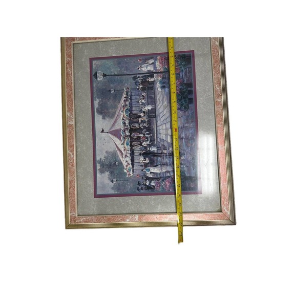 Victorian Framed Art Carousel Paris by Bettie Hebert Felder Print Wall Decor - Picture 4 of 6